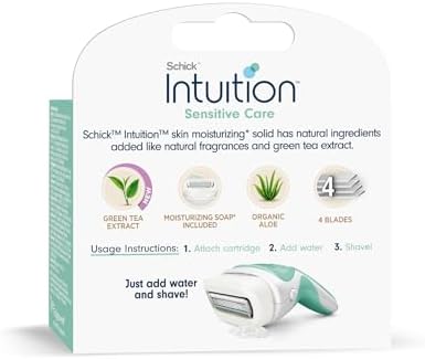 Schick Intuition Sensitive Care Razor Blade Refill Cartridges, 3 Count (Packaging may vary) image 4