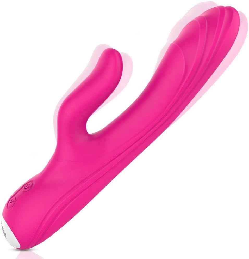 Female Dual Head masturbator, G-spot Stimulator with 9 Vibration Modes, Silicone Waterproof and Silent Full Body Massage Stick, Suitable for Adult Sexual Products for Couples (ROSEO)