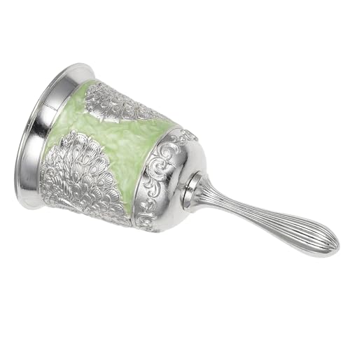 Alipis Cloche à Main Métal Argenté avec Poignée Cloche De Table pour Maison Et Enseignant Sonnette Sonore pour Service Et Dressage