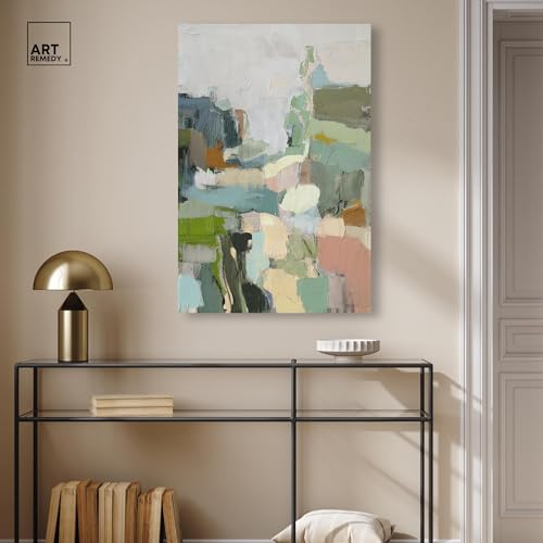 Aqua Green Genesis Canvas Print Green Wall Decor by Art Remedy, Gallery Wrapped, 24 x 36 by Art Remedy - Used condition - Image 3