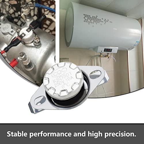 Aopin Thermal Control Switch Ksd301 Normally Open 0 Degree 250V 10A Thermostat Temperature Dwitch 5 Pcs #TOP3