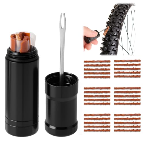 Kit Riparazione Pneumatici Tubeless Bicicletta con Punte e Strumento, Kit