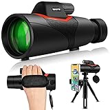 ★ Telescopio monocular 12 x 50 HD: este telescopio adulto ofrece 12 aumentos y lente de objetivo de 50 mm de diámetro, hace que su visión sea más clara, perfecta para senderismo, caza, escalada, observación de aves, juegos de pelota, conciertos, observación de animales salvajes y paisajes.