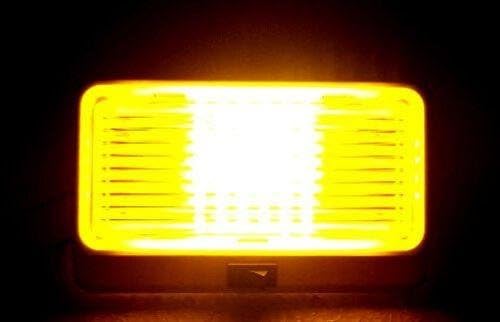 LED Porch Light - Interior Exterior Light 12V - Black Finish - AMBER LED (Clear Lens) - Waterproof - RV, Truck, Trailer, Automobile or Utility LED Lamp 300 Lumens image 3