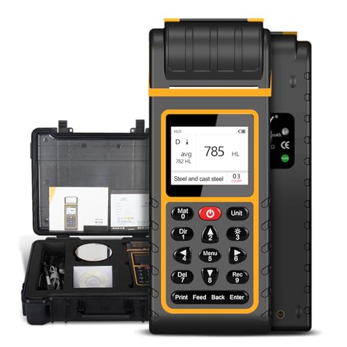 Tragbarer Härteprüfer 170 to 960 HLD Metallhärteprüfer mit Thermodrucker Durometer HL HRB HRC HB HV HS Handhärteprüfer with TFT Colour Display for Surface Hardness Testing, Leeb Härteprüfgeräte
