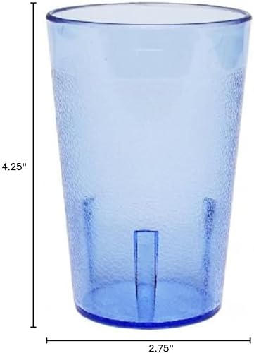 Vista 44 de Juego de 12 vasos de color transparente de 5 oz. Vasos de té helado reutilizables de alta calidad, apilables, aptos para lavavajillas, resistentes a