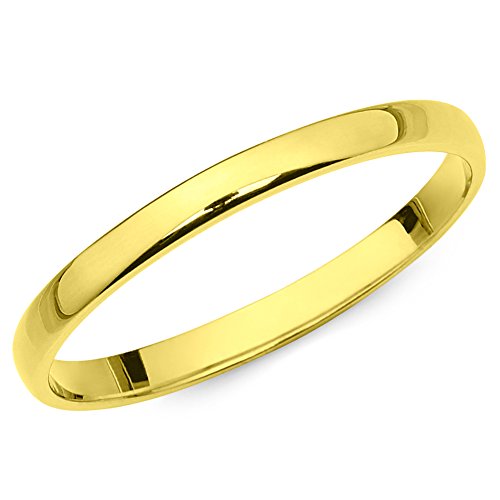 10k Yellow Gold 2mm Light Comfort Fit Plain Wedding Band2