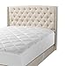 Luxurious Fitted Down Alternative Mattress Pad 100% Cotton Cover 300 TC Quilted and Breathable - Bed Mattress Topper Stretches Up to 14 - Twin Size (39x75")