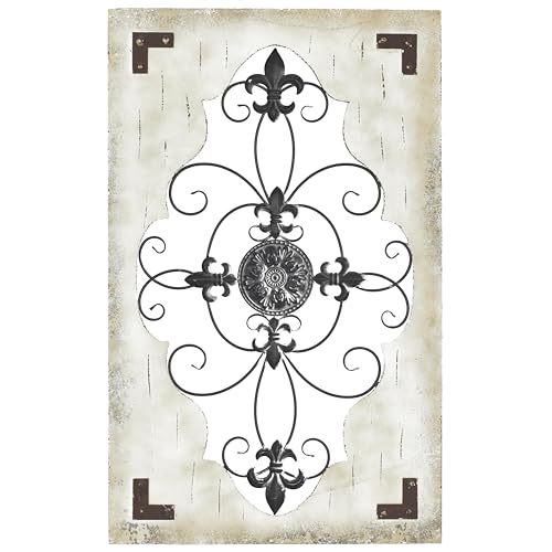 Deco 79 Wood Scroll Home Wall Decor Wall Sculpture, Wall Art 26