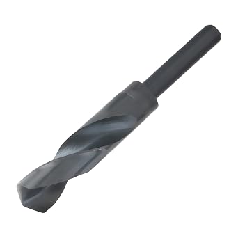 Utoolmart 22mm Reduced Shank Drill Bit HSS 6542 Black Oxide with 1/2 Inch Straight Shank 1pcs