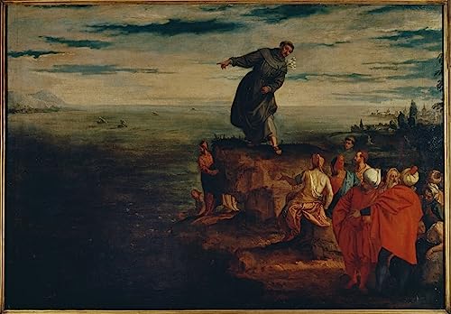 Toile Paolo Veronese Saint Antoine prêchant aux poissons, affiche décoration murale salon