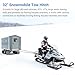 304 Stainless Steel Snowmobile Towing Hitch, ATV Towing Hitch for Large Pull-Back sled, 32 inch Tow bar, Removable ice Fishing House/shanty