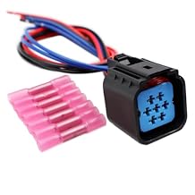 LIZAPUS 7-Way Front Headlamp Headlight Connector Compatible with Lincoln MKX 2007-2015 Headlight Wire Harness Pigtail Plug