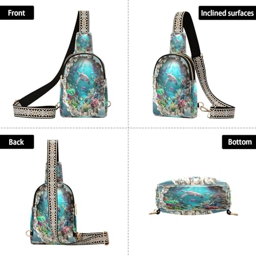 Tortue de paysage sous-marin 3D sans algues décor durable grand aquarium