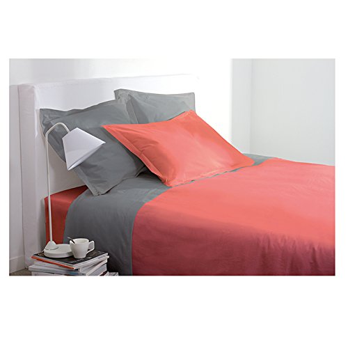 Maison futée - Housse de couette 2 personnes 240x260 cm 100% Coton - Tomette