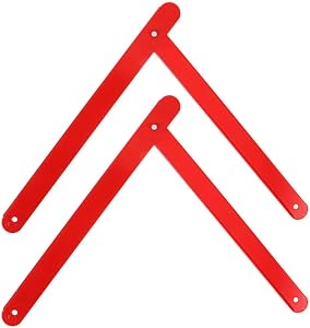 MAGICLULU 2pcs Folding Step Ladder Hinge Replacement Kit, 56cm Metal Support Rod for A-Frame Ladders, Galvanized Steel Locking Bracket Joint Connector, Red Spreader for Attic Loft Repair