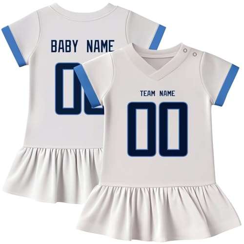 Image of KREDE Baby Clothes Unisex Bodysuit Jersey Style Custom Name Number for Baby Boys