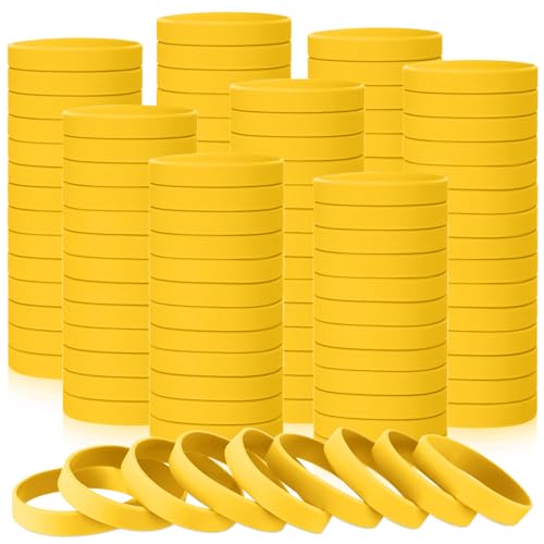 Liliful 50 Pcs Plain Silicone Rubber Bracelets Elastic Rubber Wristbands Blank Colored Bracelet Sports Rubber Bands For Stretch Wristband Wrist Bands For Women Men Party Gifts cover
