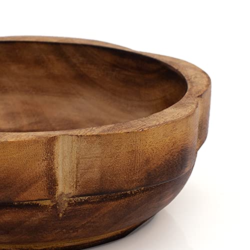 Beautiful Handmade 6 x 2" Decorative Wood Snack Serving Bowl For Dry Fruits Chips Coffee Table Countertop Display Key Bowl Tableware Kitchen Living Room Home Decor Accents Dinnerware by The Great Indian Bazaar - Image 8