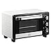 HOMCOM Mini four 1400 W 16 L - thermostat 230°C max - minuteur 60 min - 3 modes de cuisson - 4 accessoires inclus - acier inox. métal verre trempé blanc noir