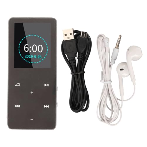 Reproductor MP3 Multifunción HiFi con Radio FM y Grabadora, Carcasa Metálica, Reproductor de Música MP4 de 16 GB para Viajes y Deportes.