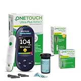 OneTouch Ultra Plus Reflect Starter Set mg/dL: 1 Blutzuckermessgerät, 40 Teststreifen, 1 Lanzettengerät und 40 Lanzetten
