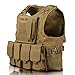 Invenko Tactical Molle Airsoft Vest Outdoor Hunting Paintball Sports Outdoor Gaming Security Guard Duty Cosplay Soft Vest Tan