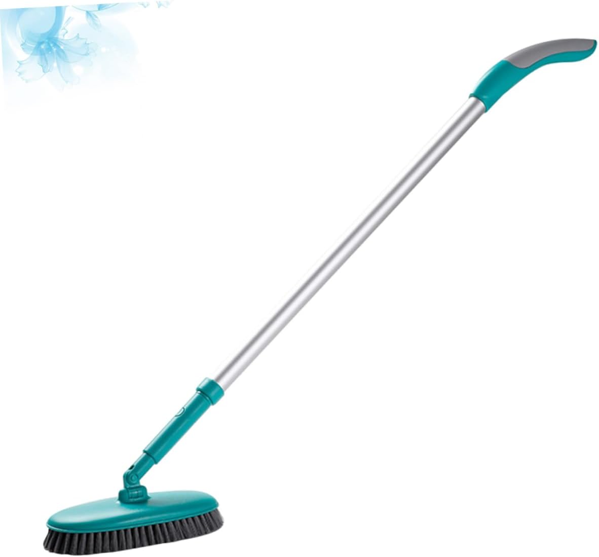 Long Handle Soft Bristle Floor Cleaning Brush Extendable Tile Scrubbing Tool for Bathroom Home and Office