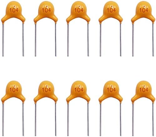 mxuteuk 120PCS 0.1uF 104 100nF Multilayer Monolithic Ceramic Capacitor 5.08mm