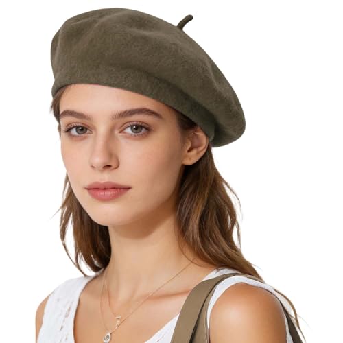 Image of Jolbndcv 6PCS Beret, French Beanie, Outdoor, Winter, Fashion Lady Hat | One Size Fits Most,Solid Color,Stretchable,for All Season