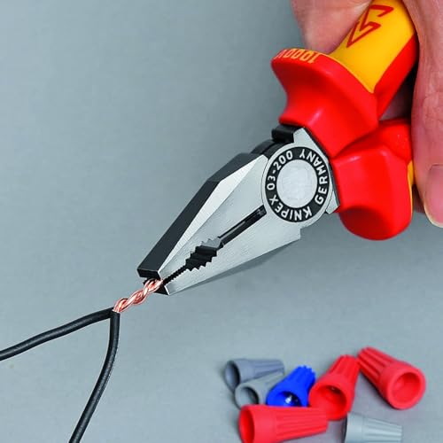 KNIPEX - Alicate de combinação, 1000 V isolado, Ferramentas SBA 03 08 200 (0308200SBA)