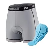 ROCKBROS(ロックブロス)サイクルパンツ メンズ パッド付き 吸汗速乾 サイクル インナーパンツ 痛み軽減 通気性 ロードバイク 自転車用 インナー 乗馬 サイクリング サイクルウェア グレー S