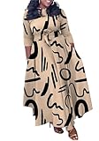 Material: This casual women's plus size dress is made of high-quality polyester fabric, the fabric is very soft and comfortable, stretchy and comfortable to wear. Features: Plus Size Dress, African Print Plus Size Maxi Dress, 3/4 Sleeve Maxi Dress, 2...