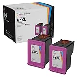 LD Remanufactured Ink Cartridge Replacement for HP 63XL High Yield (Color, 2-Pack) Includes Complimentary Pack of 4x6 Premium Glossy Photo Paper