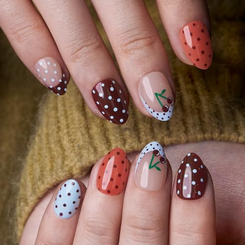 CurvLife Soft Gel Almond Extra Short Press On Nails, Long-Lasting...