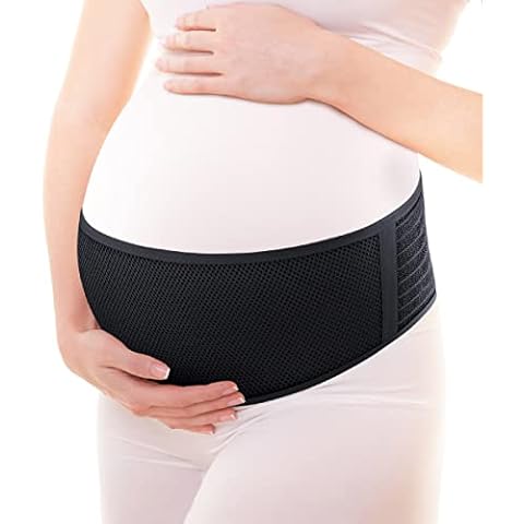 Hivool Maternity Belt Pregnancy Support Belt Bump Band, Breathable Comfortable,Relieve Back/Pelvic/Sacroiliac Pain (One Size Beige & Pink & Black & Grey) Cover