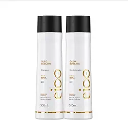 Kit Shampoo e Condicionador Eico Professional Óleo Sublime Nutrição Óleo De Abacate Marula e Argan Maciez e Brilho 300ml Sem Sal Para Cabelos Ressecados