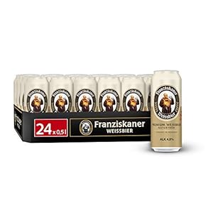 Franziskaner Hefe-Weizen Weissbier Dosenbier, EINWEG, Weissbier / Weizen Bier aus München (24 x 0.5 l Dose)