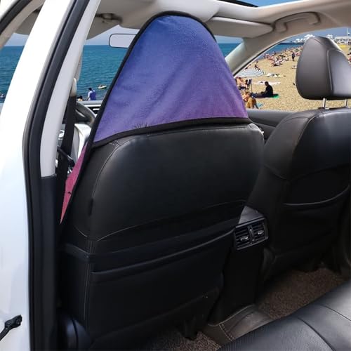 Image of Coconut Tree Waterproof Sweating Car Seat Cover for Post Gym Workout Universal Front Seat Cover Easy to Install Universal Size Fit for Most Cars SUVs Trucks Vans