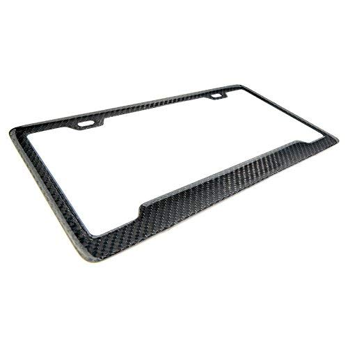 Real 100% Carbon Fiber License Plate Frame Tag Cover Ff - D With Matching Screw Caps - 1 Frame #TOP3