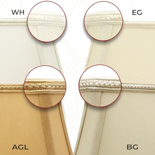 Image of Royal Designs, Inc. DSO-68-14EG Rectangle Cut Corner Bell Designer Lamp Shade, (6x8) x (9x14) x 10.625, Eggshell