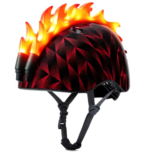 Image of Toddler Bike Helmet with LED Lights for Boys 2-12 Years | Adjustable Kids Bike Helmet, Multi-Sport for Bicycle Skateboard Scooter Cycling