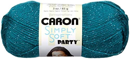 Caron Simply Soft Party Yarn (3-Pack) Teal Sparkle H97PAR-4