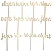 Tinksky 12pcs One-Twelve Wooden Table Numbers on Sticks for Wedding Party Decoration