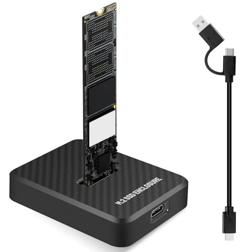SSD Docking Station, USB 3.2 Gen 2 10 Gbps M.2 NVMe & SATA Docking Station, NVMe & NGFF SSD Festplatten Adapter für 2230, 2242, 2260, 2280 SSD