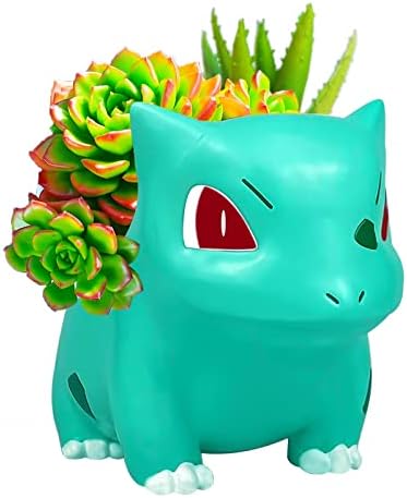 Gerlish 6.2 Inch Green Flower Pot Indoor Succulent Planter with Drainage Hole for Succulents, Flowers, Herbs, Cactus and Office Décor