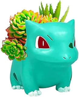 Gerlish 6.2 Inch Green Flower Pot Indoor Succulent Planter with Drainage Hole for Succulents, Flowers, Herbs, Cactus and Office Décor