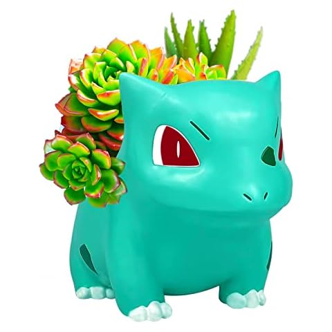 Gerlish 6.2 Inch Green Flower Pot Indoor Succulent Planter with Drainage Hole for Succulents, Flowers, Herbs, Cactus and Office Décor Cover