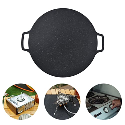 Korean BBQ Grill Pan,Iron Round Grill Pan Nonstick Heat Resistant Round Grilling Tray for Pork Belly Pancakes(36CM) - Image 8