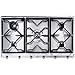 Produktbild Smeg SRV 596 GH5 Gaskochfeld, integrierbar, 88,5 cm, Edelstahl
